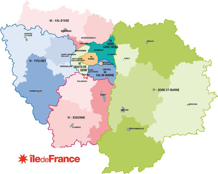 carte Ile-de-France carte Ile-de-France